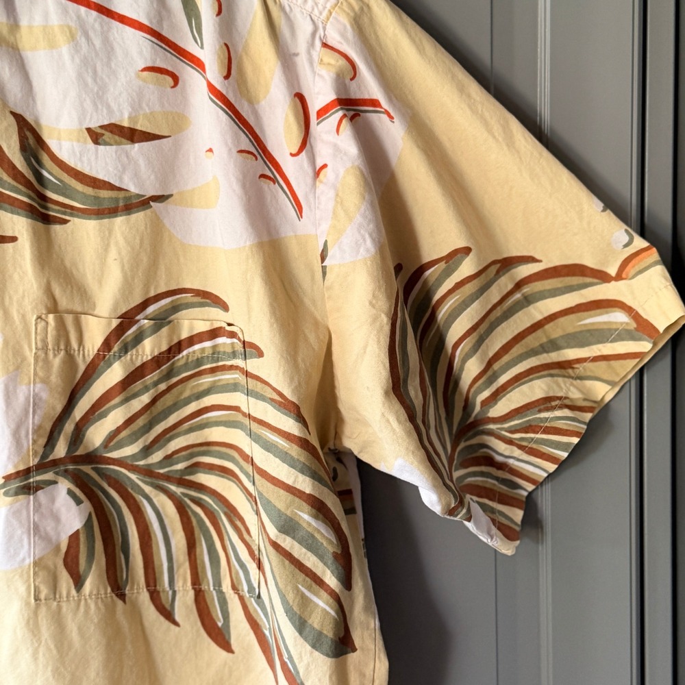 Kahala John Severson Vintage Mens Tropical Floral Hawaiian Shirt, Yellow, L‎ - Picture 4 of 12